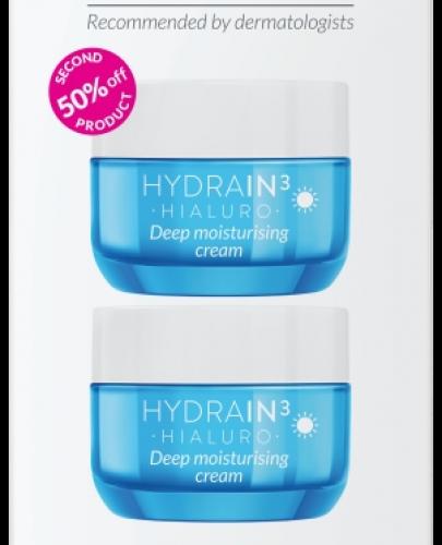 Dermedic Hydrain 3 Hialuro, krem dogłębnie nawilżający, 2 x 50 ml zdjęcie