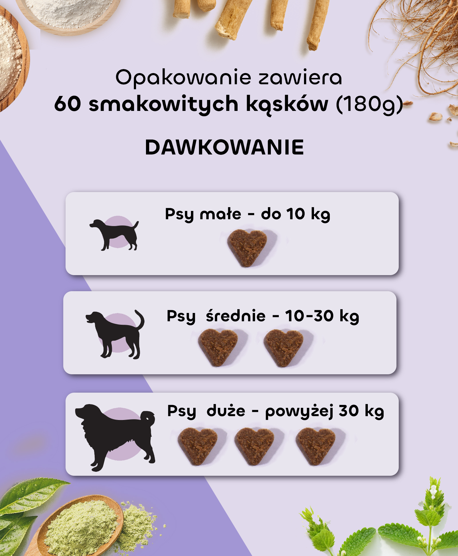 Rogers Labs, Spokój i Relaks, kąski dla psa, 60 sztuk