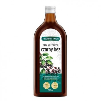 Premium Rosa Sok NFC z owoców czarnego bzu 100% - 500 ml - cena, opinie, stosowanie 