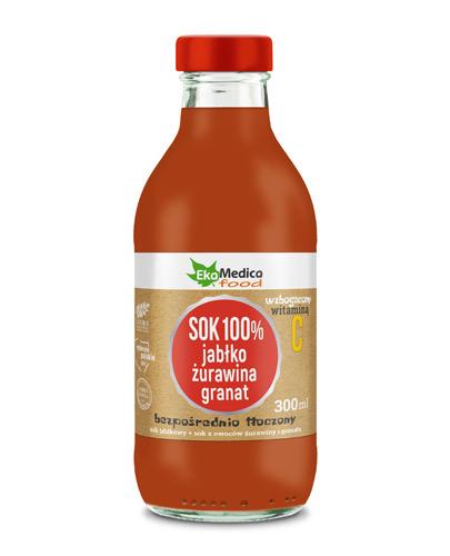 Ekamedica Jabłko, żurawina, granat Sok - 300 ml - cena, opinie, skład  zdjęcie