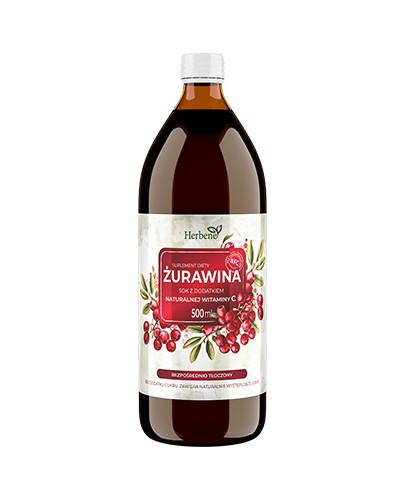 Żurawina Sok z dodatkiem naturalnej witaminy C 500 ml zdjęcie