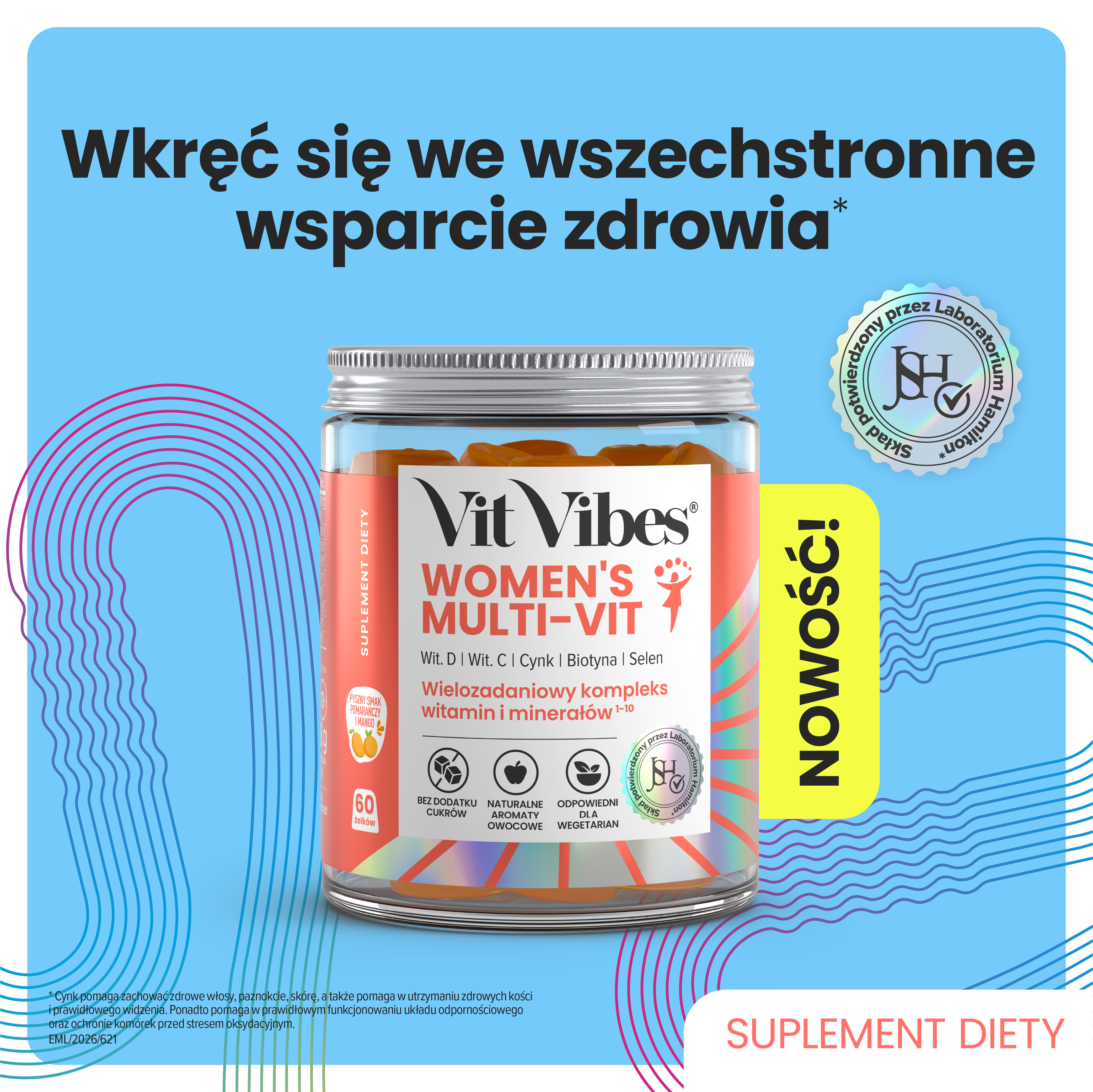 Vit Vibes Womens's Multi-Vit, żelki, 60 sztuk