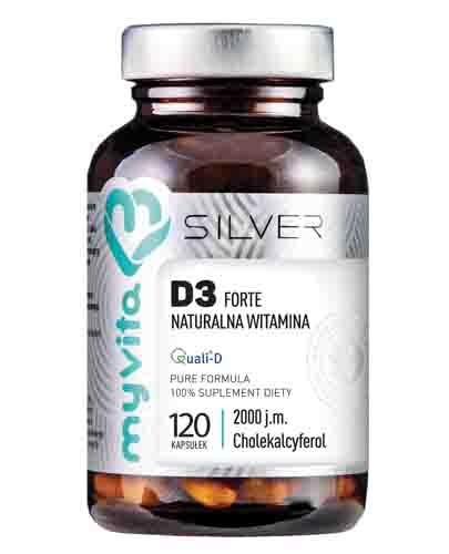 MYVITA SILVER Witamina D3 Forte 2000 j.m. - 120 kaps. - cena, opinie, właściwości zdjęcie