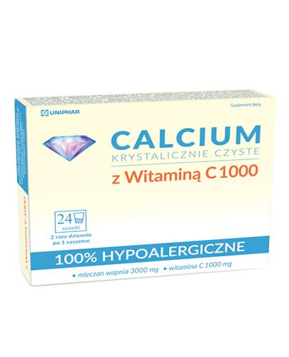 Calcium Krystalicznie Czyste z Witaminą C 1000 -  24 sasz.  zdjęcie