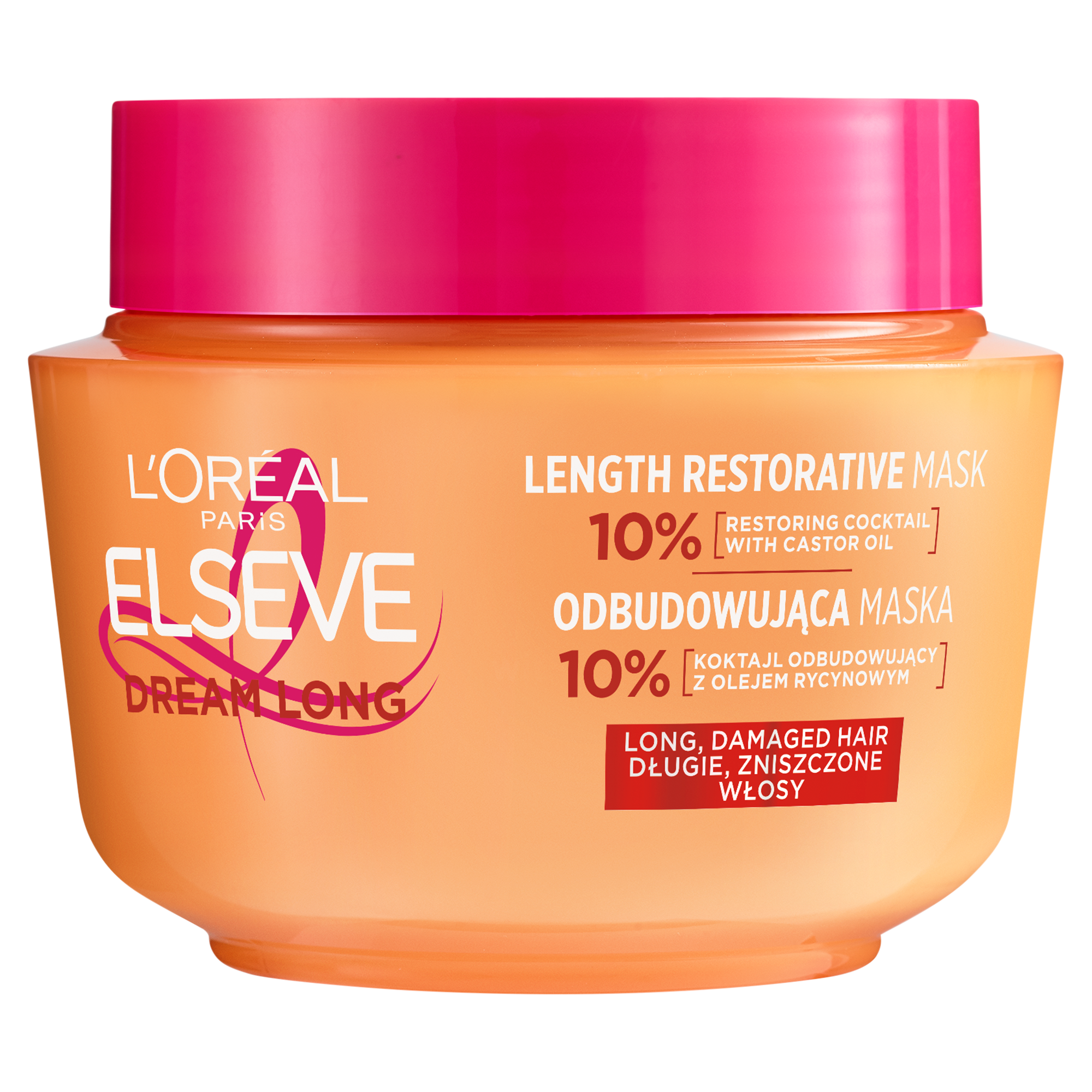 L'Oreal Paris Elseve Dream Long Maska odbudowująca do włosów długich i zniszczonych - 300 ml - cena, opinie, skład zdjęcie