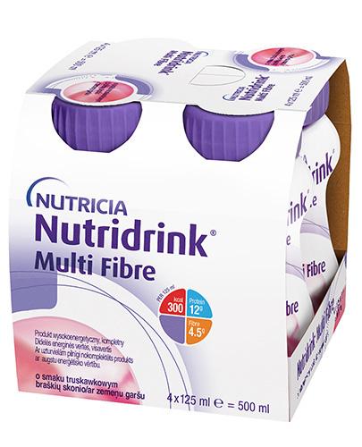 Nutridrink Multi Fibre, smak truskawkowy, płyn, 4 x 125 ml zdjęcie