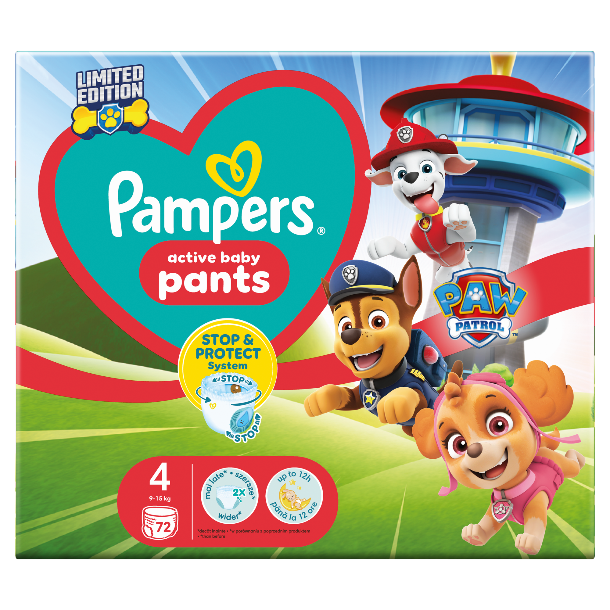 Pampers Pants 4 Psi Patrol Pieluchomajtki 9-15 kg, 72 sztuki zdjęcie