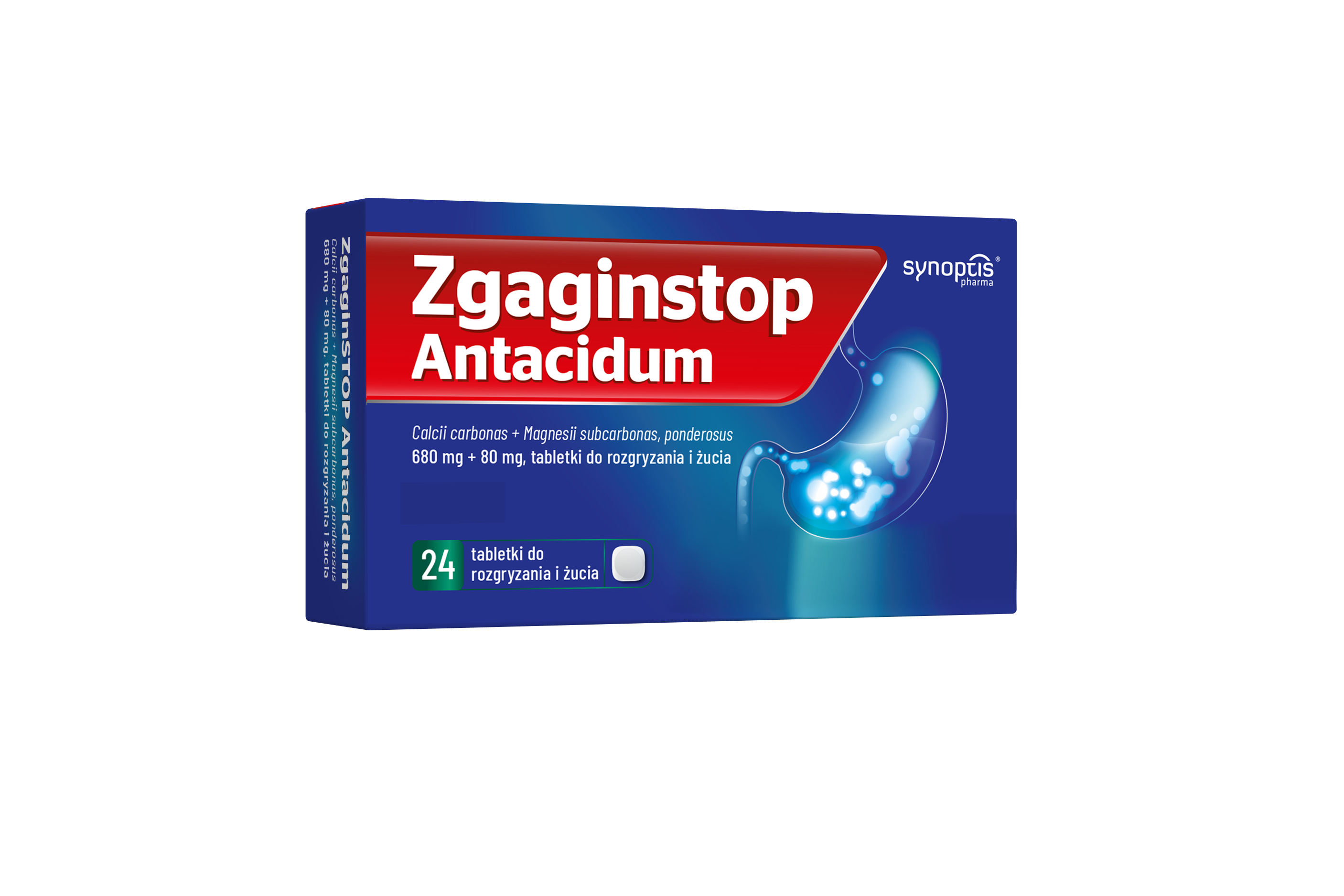 Zgaginstop Antacidum, tabletki do rozgryzania i żucia, 24 sztuki zdjęcie