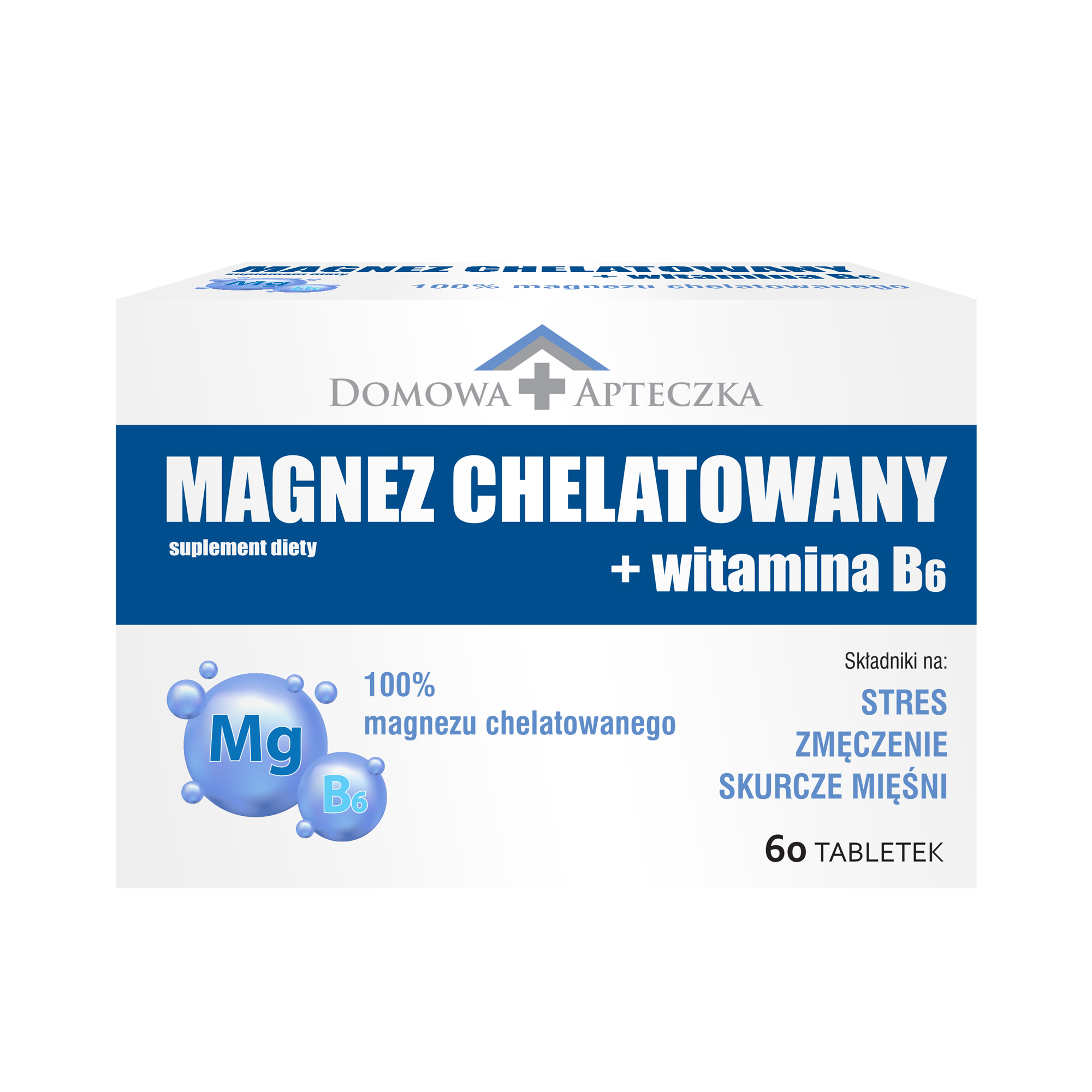 Domowa Apteczka, Magnez Chelatowany + Witamina B6, 60 tabletek zdjęcie