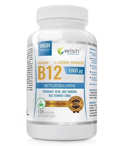Wish Witamina B12 1000 mcg + Leucyna + Prebiotyk - 120 kaps. - cena, opinie, dawkowanie zdjęcie