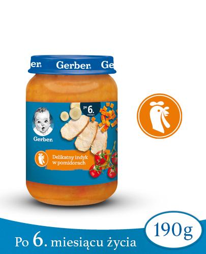 GERBER Obiadek delikatny indyk w pomidorach po 6 miesiącu - 190 g zdjęcie