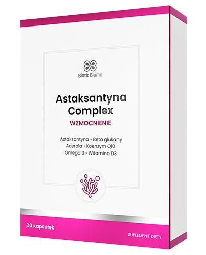 Biotic Biome Astaksantyna Complex Wzmocnienie, 30 kapsułek, cena, opinie, stosowanie zdjęcie