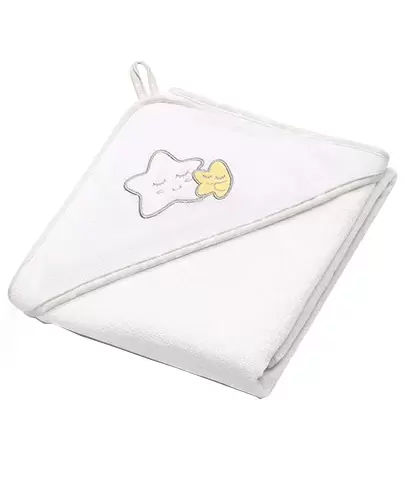 Babyono okrycie kąpielowe frotte ręcznik z kapturkiem 85x85 cm 1 sztuka [144/07] zdjęcie