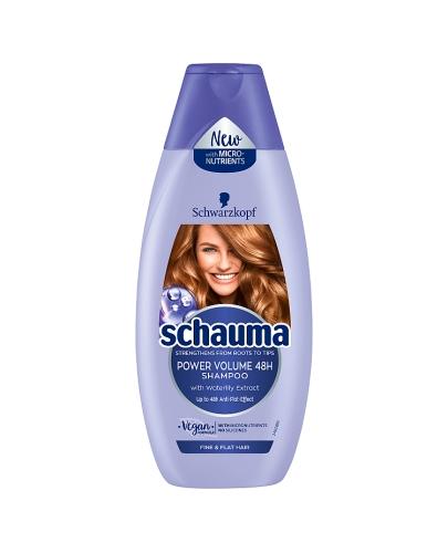 Schauma Power Volume 48h Szampon z ekstraktem z lilii wodnej do włosów cienkich bez objętości, 400 ml zdjęcie