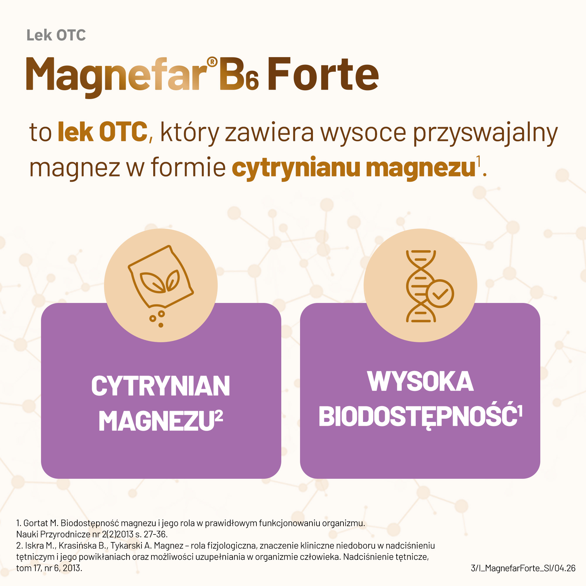 Magnefar B6 Forte, 100 mg+10 mg, tabletki powlekane, 2 x 60 sztuk