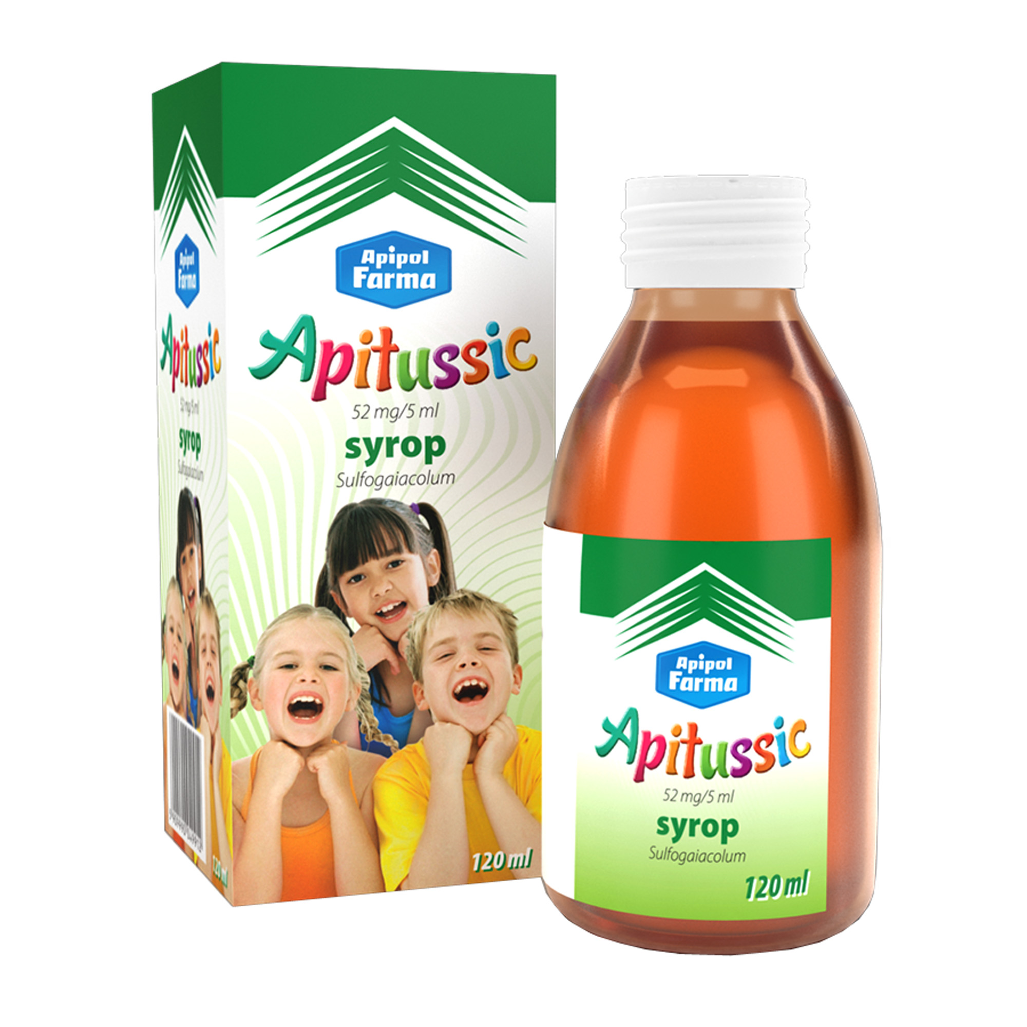 Apitussic 0,052 g/ 5 ml syrop na kaszel dla dzieci 120 ml zdjęcie
