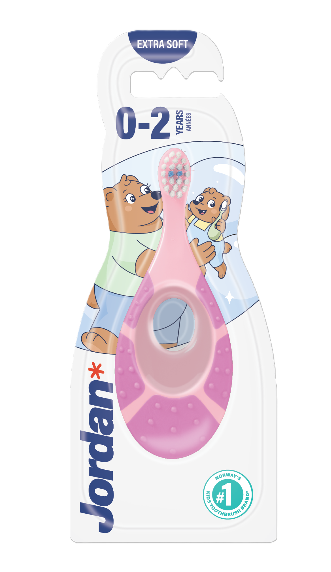Jordan Step By Step Szczoteczka dla dzieci 0-2 lata Extra Soft, 1 sztuka