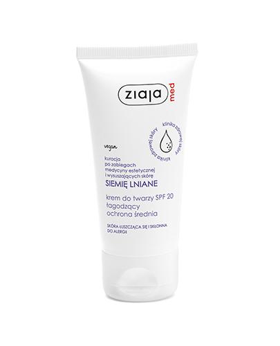 Ziaja Med kuracja siemieniem lnianym krem do twarzy SPF 20 łagodzący ochrona średnia 50 ml zdjęcie