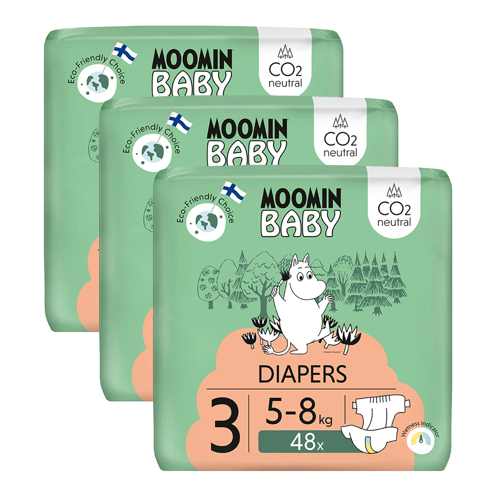 Moomin Baby 3 Midi pieluszki 5-8 kg 144 sztuki