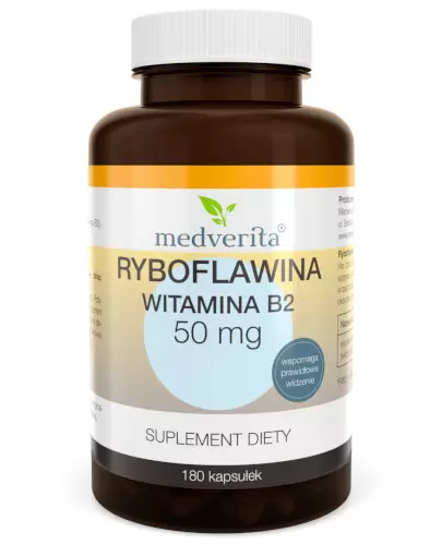 Medverita Ryboflawina witamina B2 50 mg 180 kapsułek zdjęcie