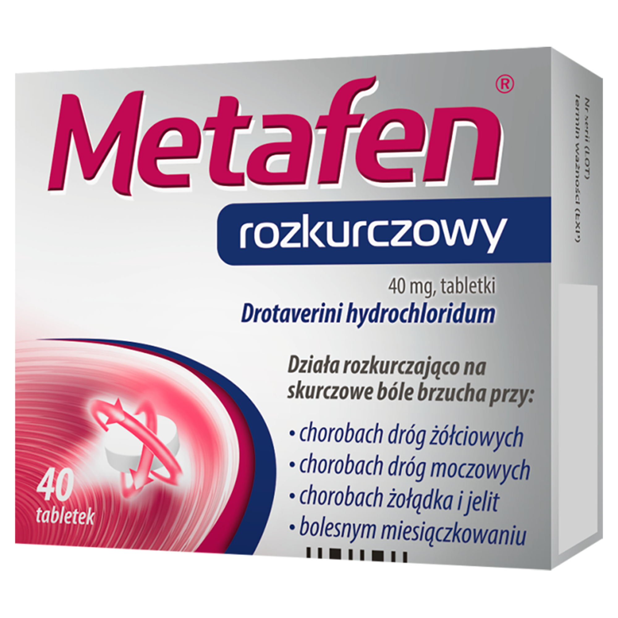 Metafen rozkurczowy 40 mg 40 tabletek zdjęcie