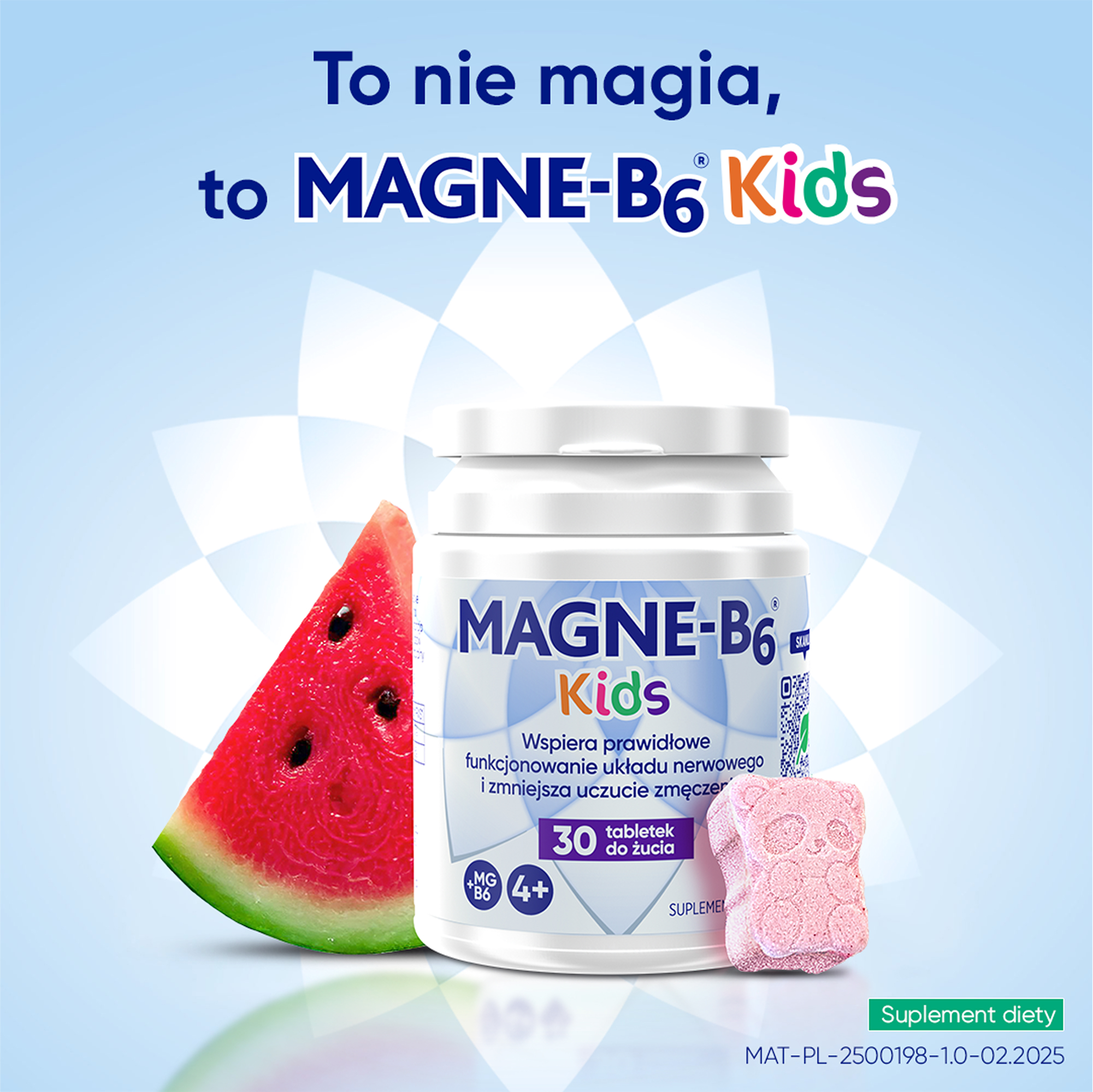 Magne B6 Kids, tabletki do żucia, 30 sztuk