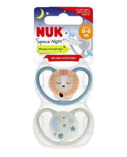 NUK Smoczek uspokajający 0-6m Lew-Noc [730578] zdjęcie