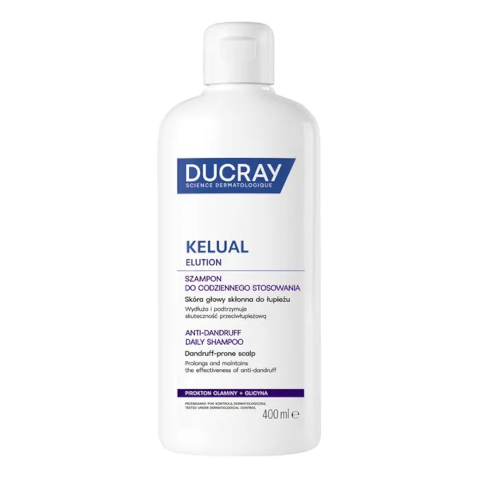 DUCRAY KELUAL ELUTION szampon do codziennego stosowania, skóra głowy skłonna do łupieżu, 400ml zdjęcie