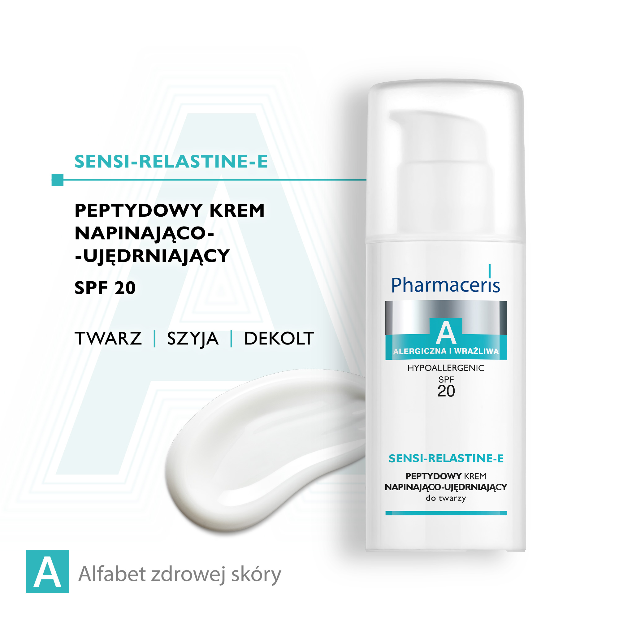 Pharmaceris A Sensi-Relastine-E, peptydowy krem napinająco-ujędrniający, SPF 20, 50 ml