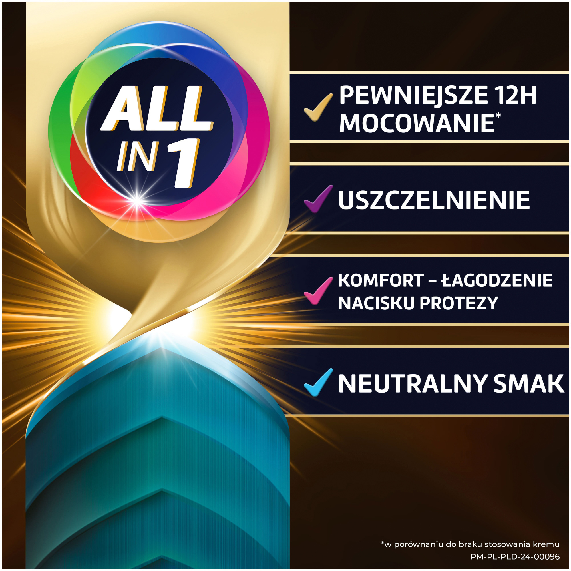 Corega Power Max Supreme All-In 1, krem mocujący do protez zębowych, 40 g