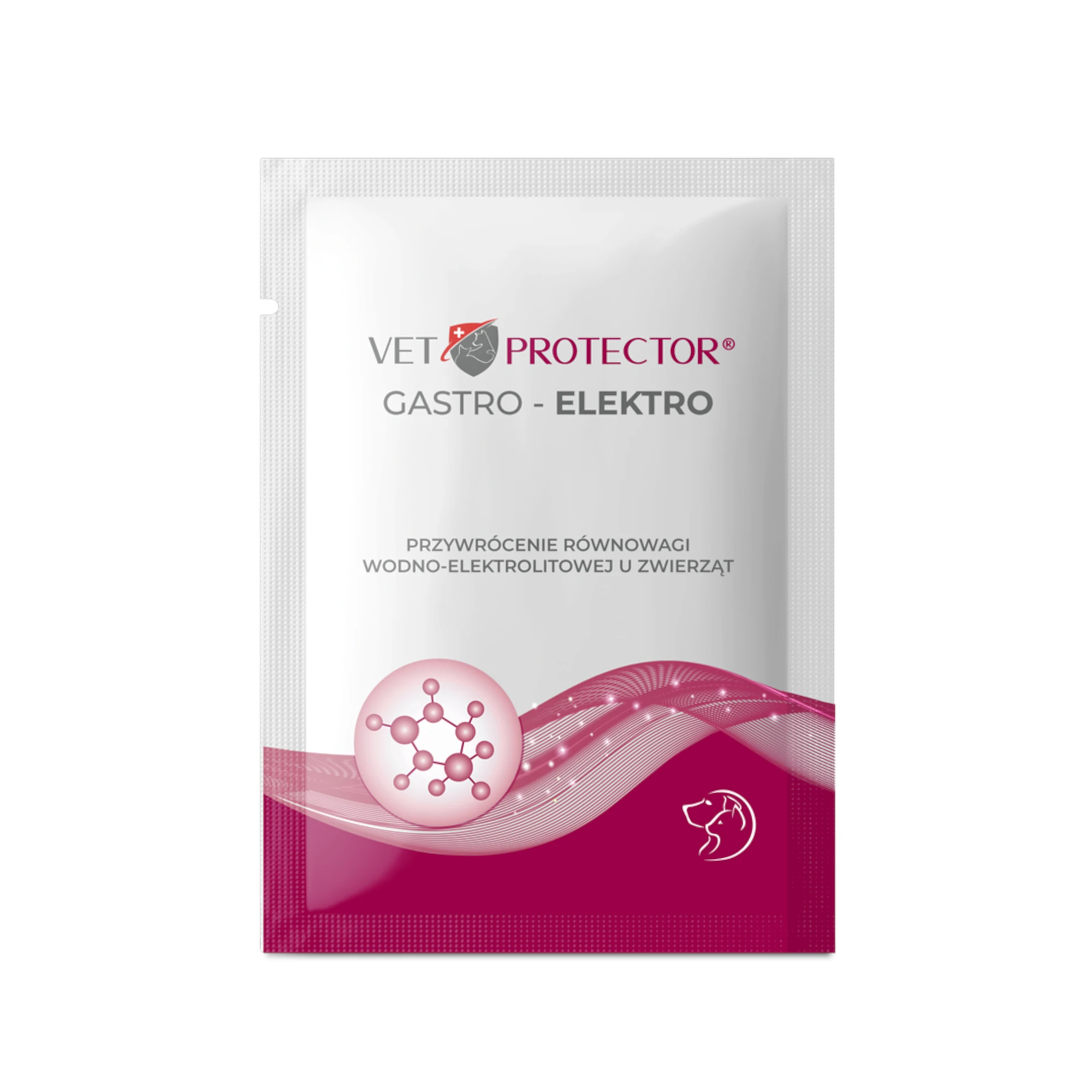 Vet Protector Gastro Elektro Preparat stabilizujący równowagę wodno-elektrolitową w postaci proszku dla psa i kota, 3 g zdjęcie