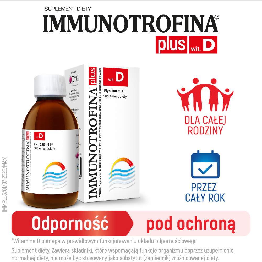 Immunotrofina plus wit. D, płyn, 3 x 180 ml