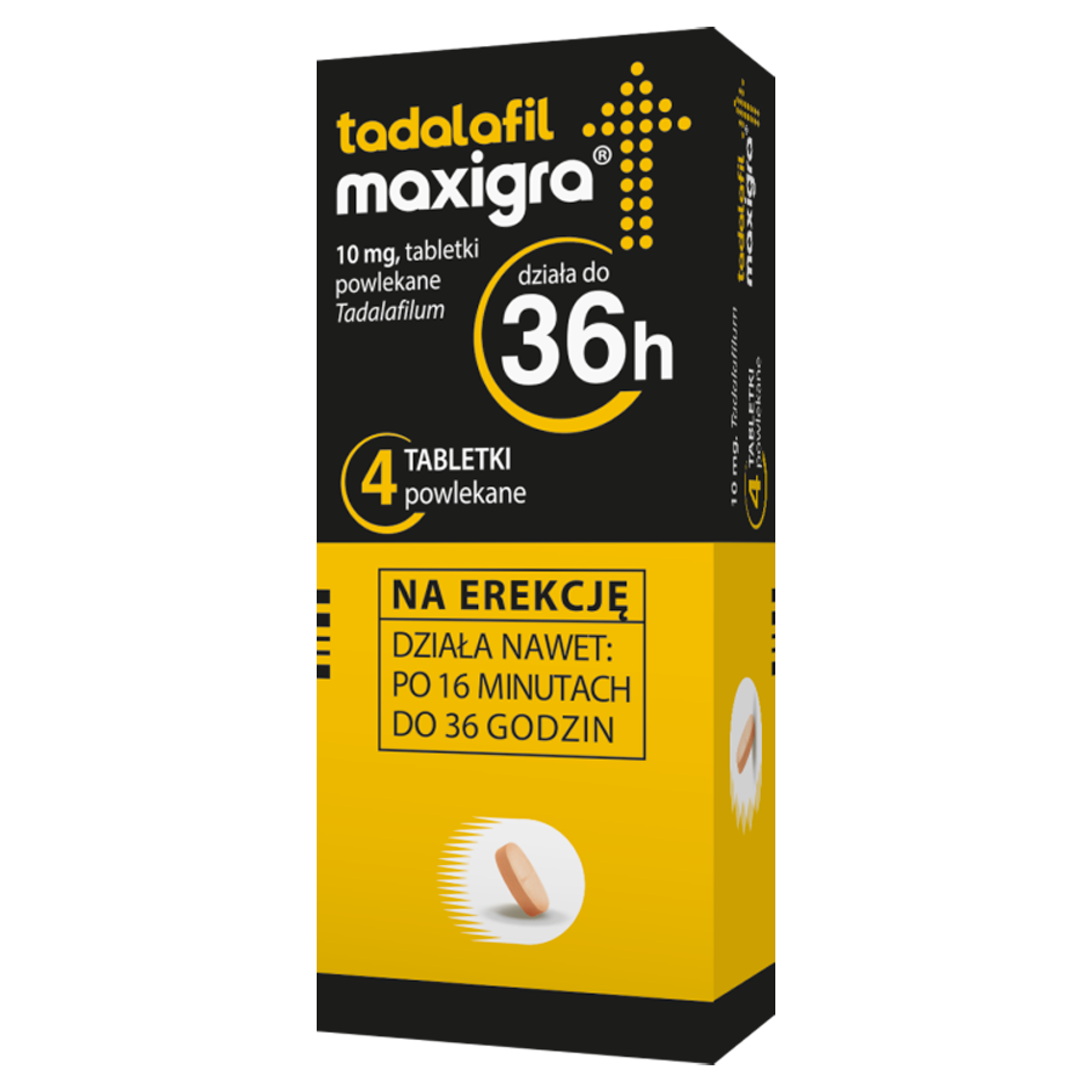 Tadalafil Maxigra 10 mg 4 tabletki zdjęcie