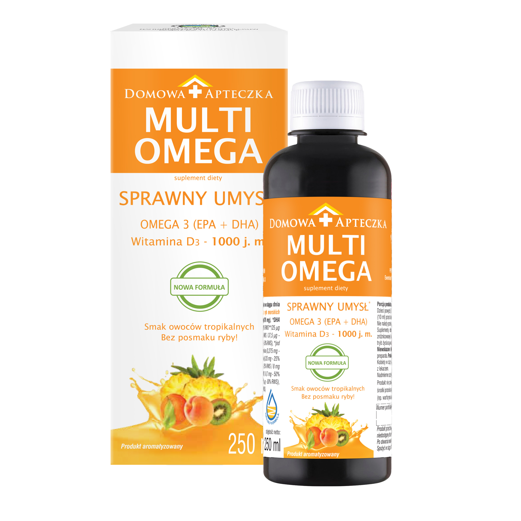 Domowa Apteczka MultiOmega sprawny umysł smak owoców tropikalnych 250 ml zdjęcie