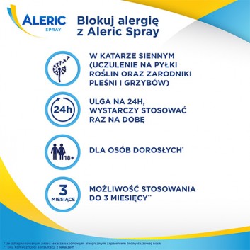 Aleric Spray 50 µg/dawkę aerozol do nosa zawiesina 140 dawek