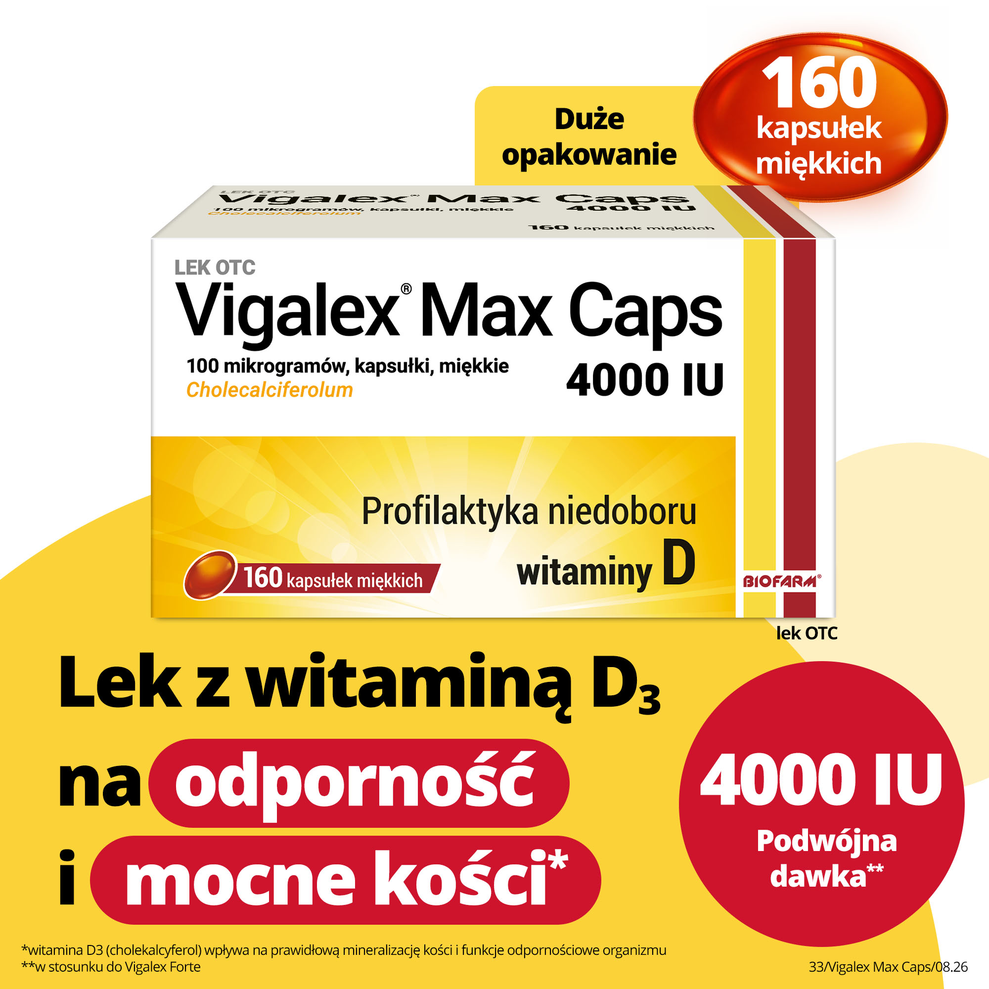 Vigalex Max Caps 4000 IU, 160 kapsułek
