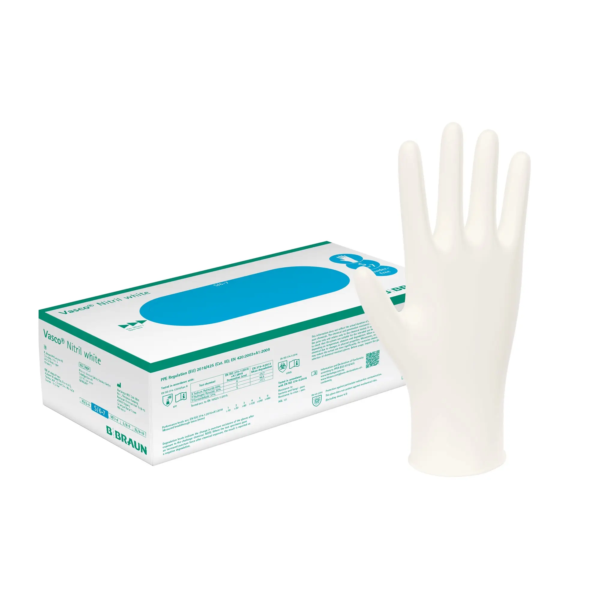 Vasco Nitril White, rękawiczki, rozmiar L, 100 sztuk zdjęcie