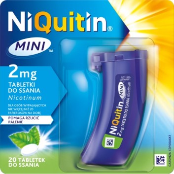 Niquitin Mini, 2 mg, tabletki do ssania, 20 sztuk