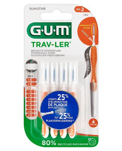 SUNSTAR GUM TRAV-LER Szczoteczka międzyzębowa 0.9, 4 sztuki zdjęcie