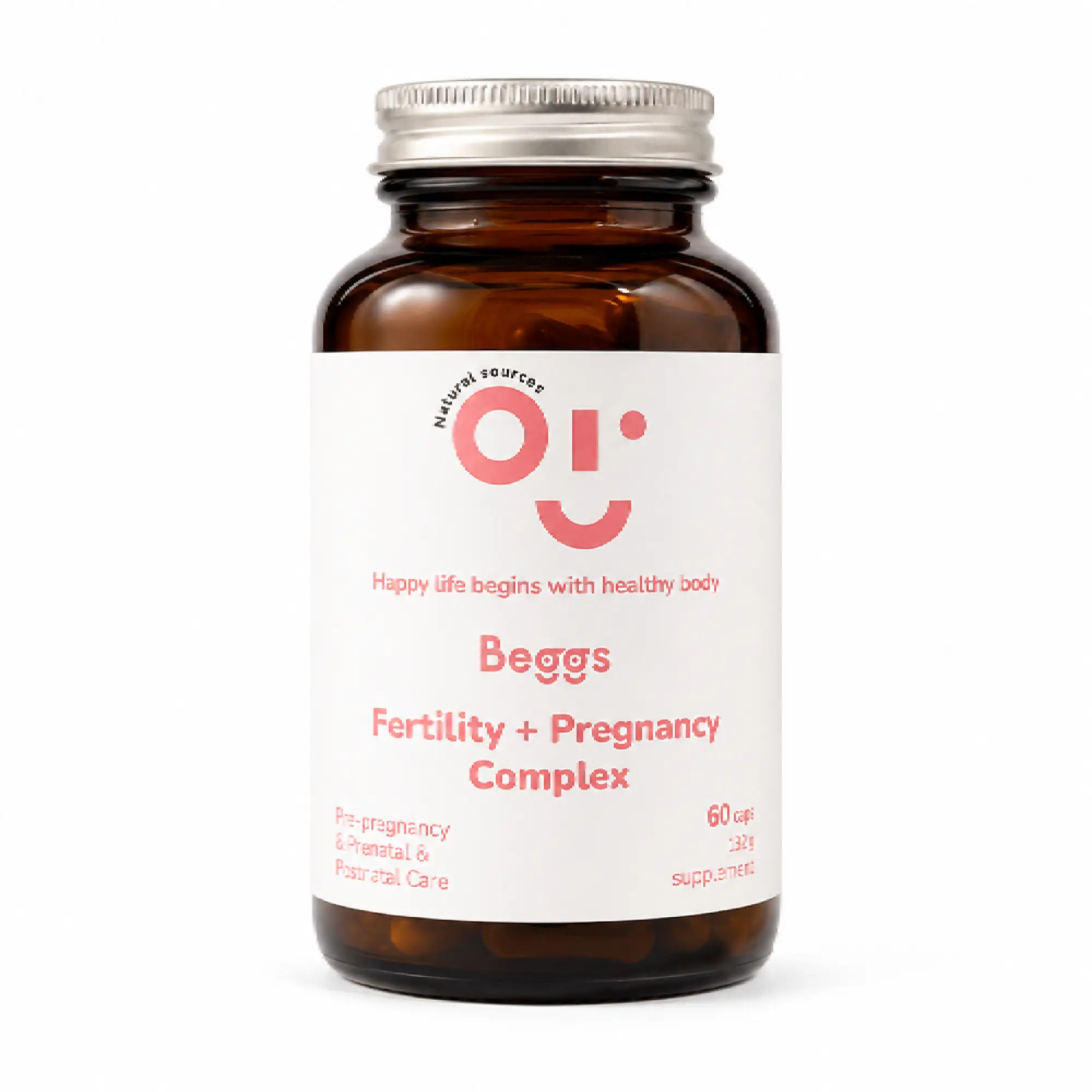 Beggs Fertility + Pregnancy Complex Dla kobiet planujących ciążę i w ciąży, 60 kapsułek zdjęcie