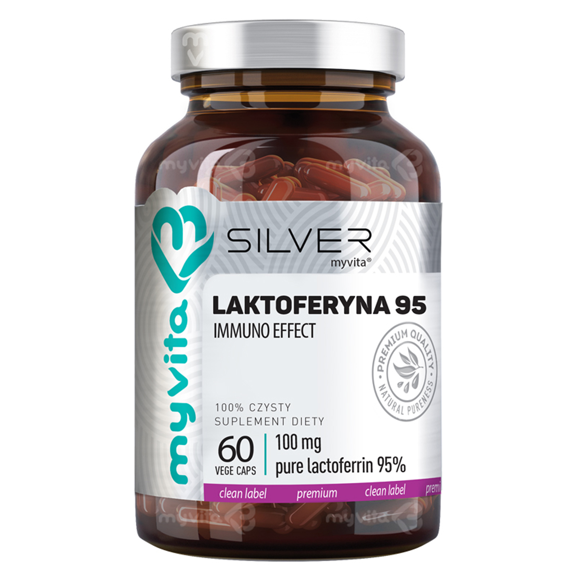 MyVita Silver 100% Laktoferyna 100 mg, 60 kapsułek zdjęcie