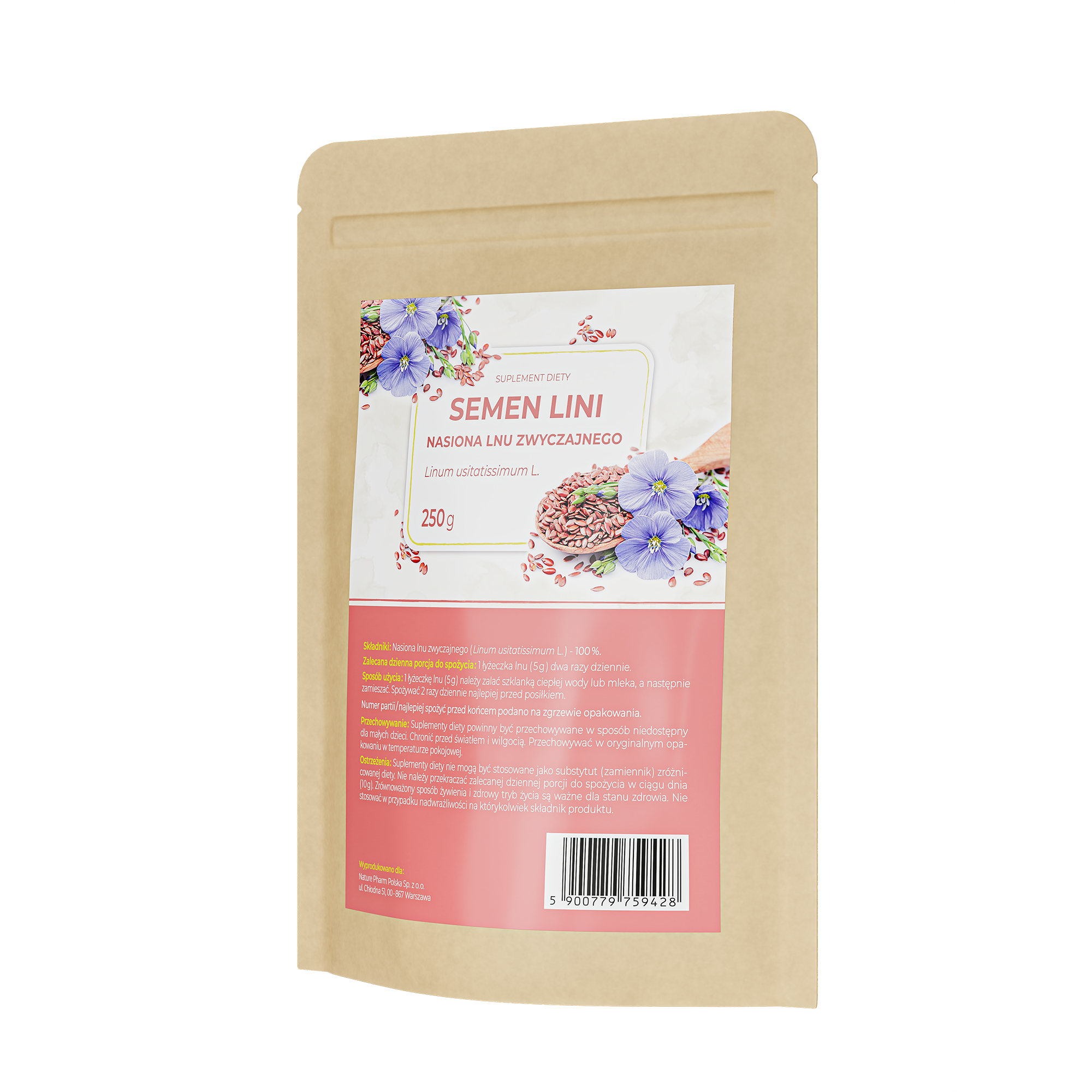 Semen Lini nasiona lnu zwyczajnego, 250 g