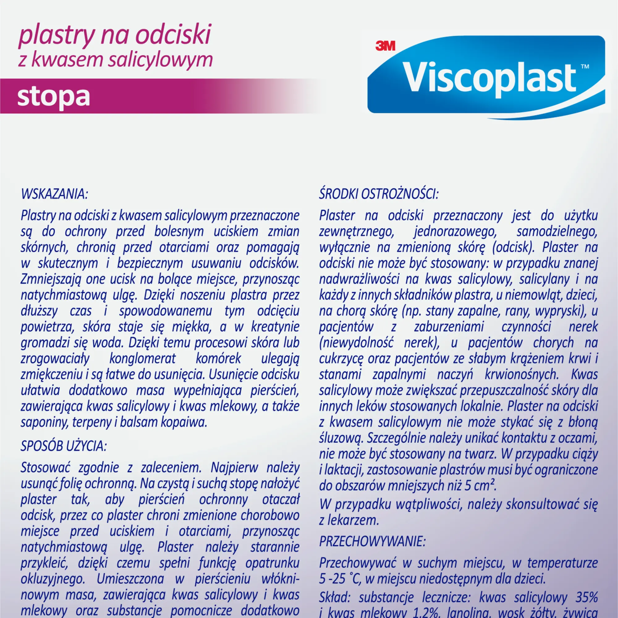 Viscoplast, plastry na odciski z kwasem salicylowym, 6 sztuk