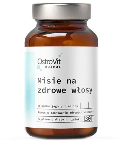 OstroVit Pharma Misie Na Zdrowe Włosy jagodowo-malinowy - 30 żelek - cena, opinie, dawkowanie zdjęcie