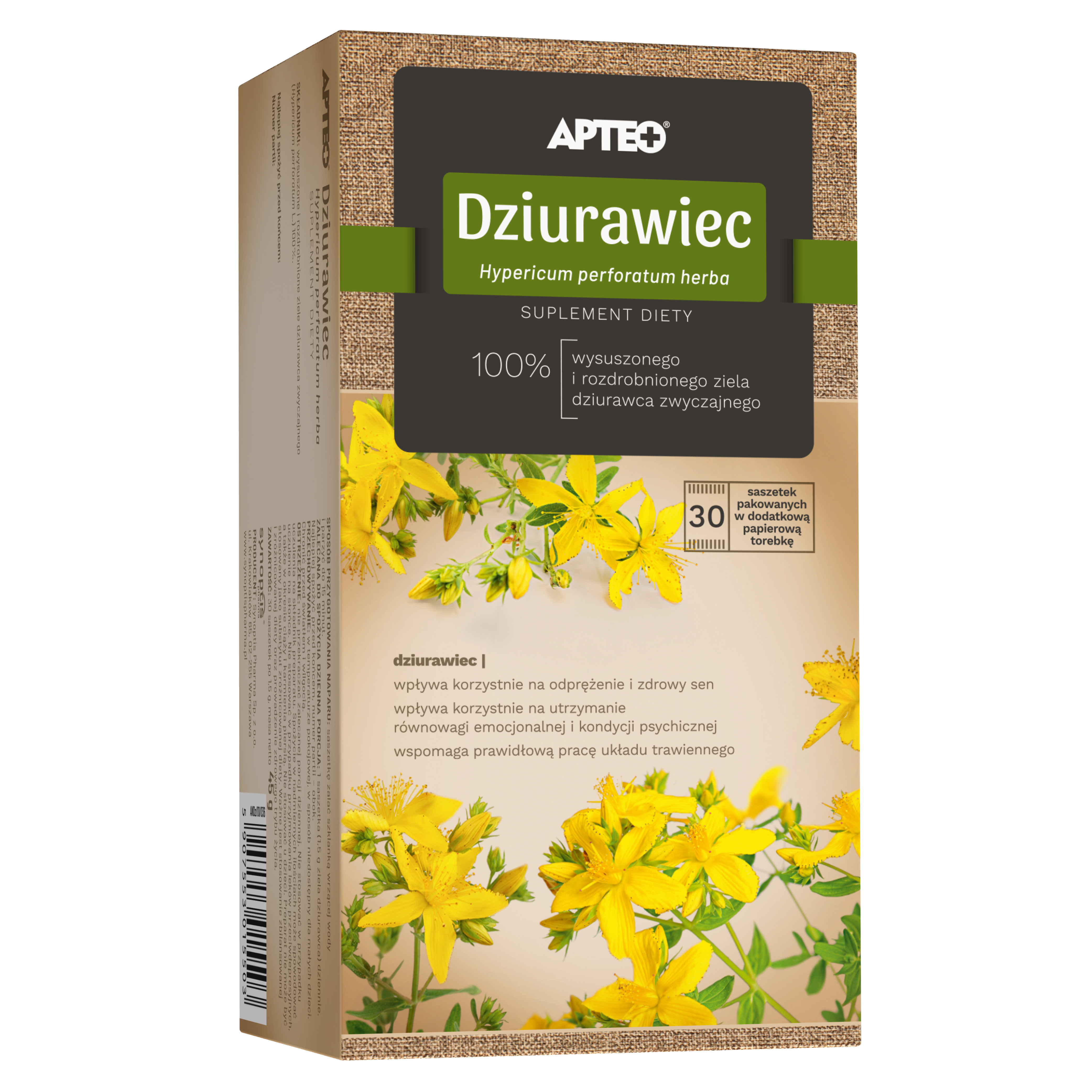 Apteo Natura Dziurawiec zioła do zaparzania 30 saszetek zdjęcie