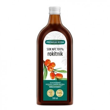 Premium Rosa Sok NFC 100% Rokitnik Sok bezpośrednio wyciskany z owoców rokitnika - 500 ml - cena, opinie, składniki