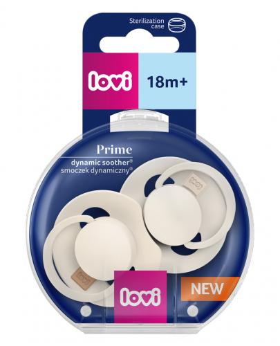 Canpol Lovi Prime Smoczek dynamiczny silikonowy Coconut/Ivory 34/403 18 m+ 2 sztuki zdjęcie