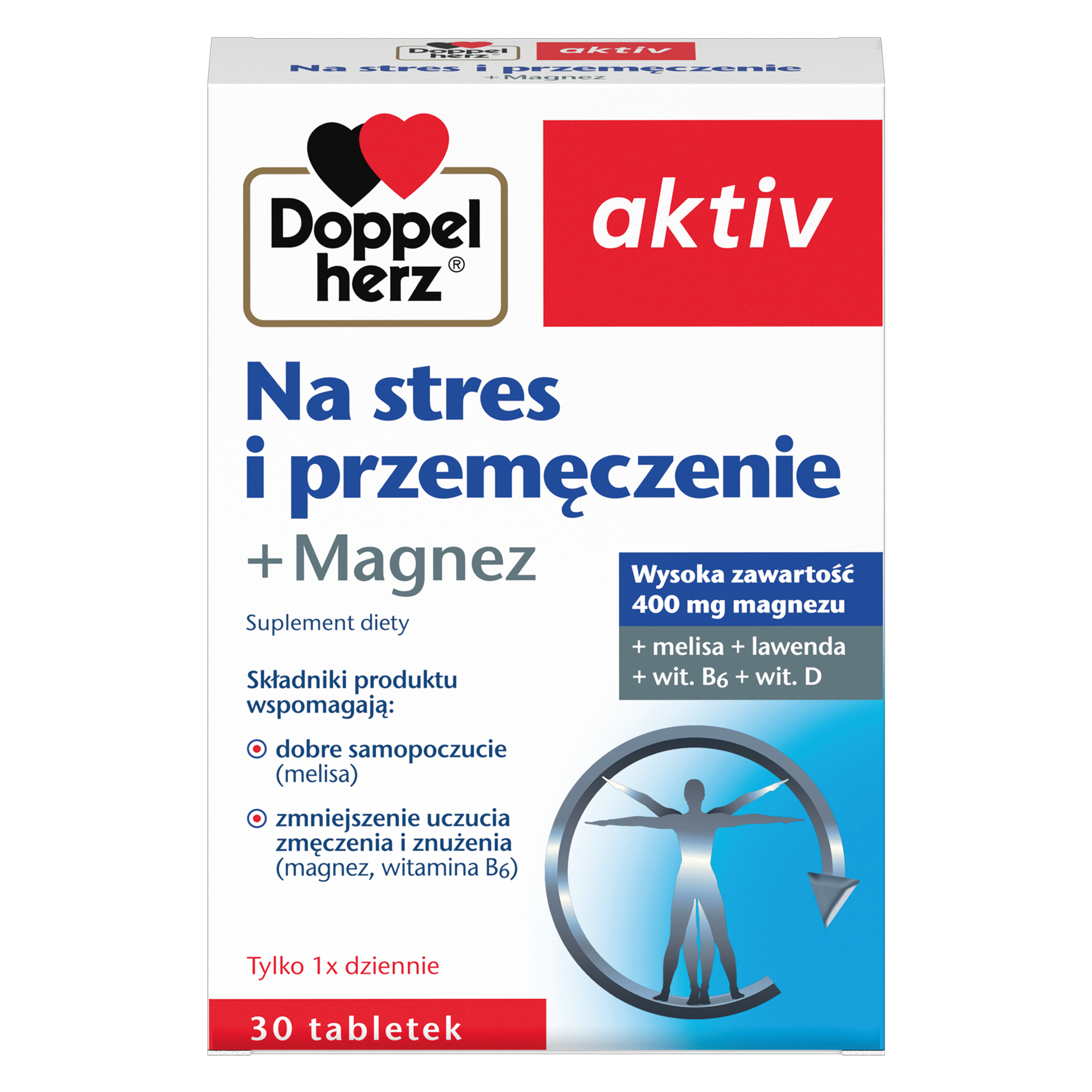 Doppelherz Aktiv Na stres i przemęczenie + magnez 30 tabletek zdjęcie