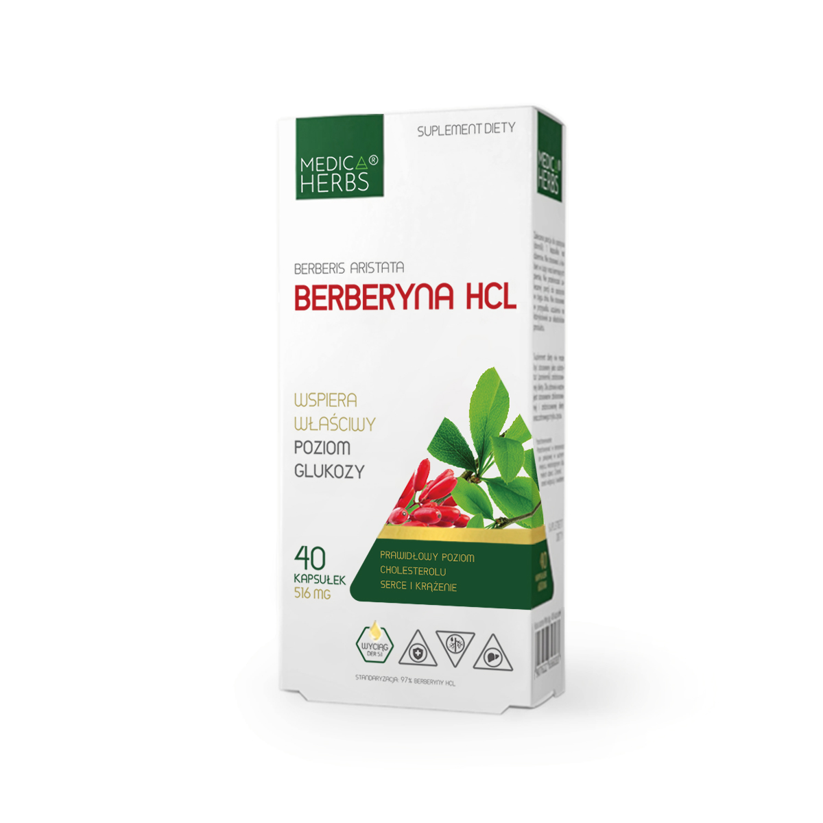 Medica Herbs Berberyna HCl, 40 kapsułek zdjęcie