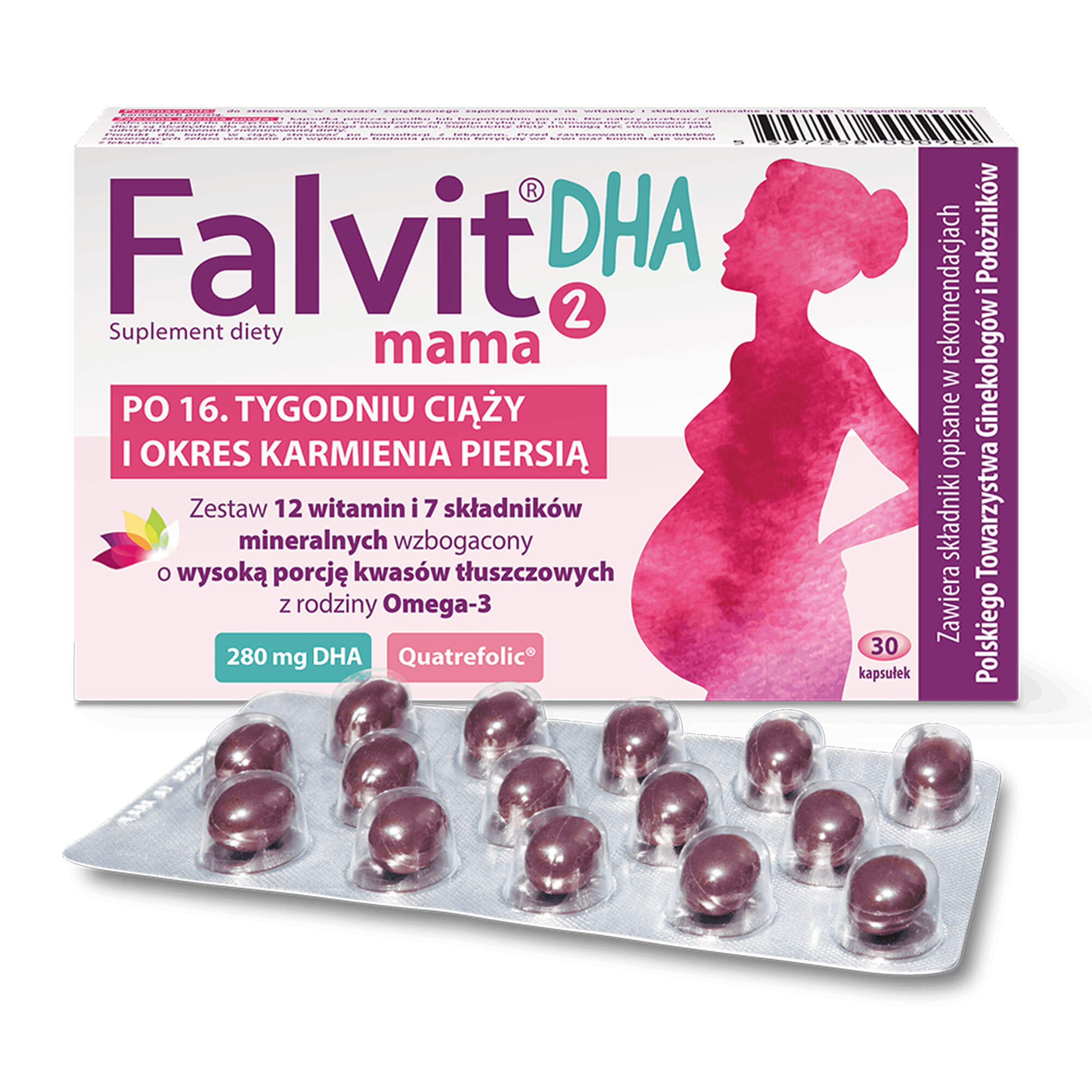 Falvit mama 2 DHA, kapsułki, 30 sztuk zdjęcie